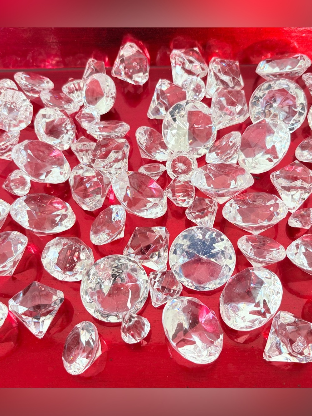 Sparkly Faux Diamond Wedding Vase Filler~70 Pieces